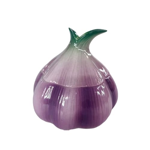 Cenicero en forma de cebolla, tarro en forma de cebolla, organizador de joyas, contenedor de especias con tapas, almacenamiento creativo de cerámica en forma de cebolla morada, para entrada, sala de