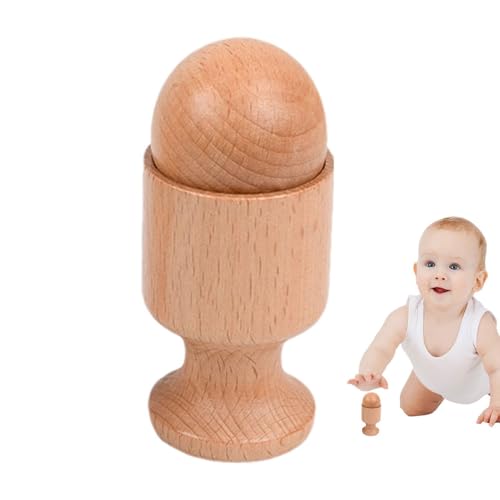 Sonajero de madera | Smooth Baby Grip Toy Juguetes sensoriales de madera para niños pequeños,Juguete de desarrollo para niños pequeños para 0-3 niños pequeños, agarre natural de los dedos