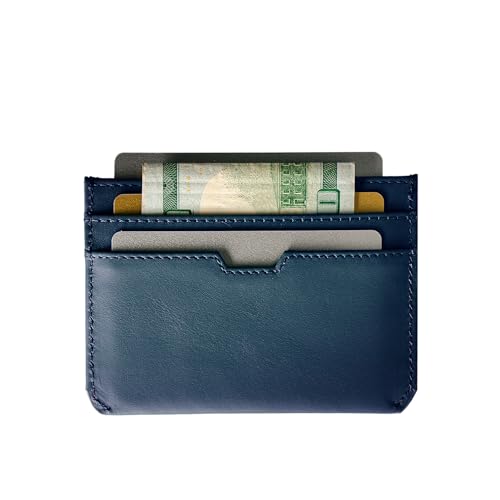 Image of Vaultskin MOORGATE Slim Card Holder - Minimalist Leather Wallet with RFID Blocking, Front Pocket Credit Card Case for Men & Women