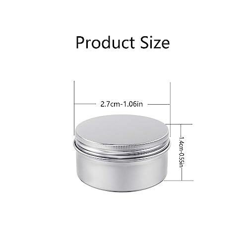 12 Pack 0.17oz Silver Aluminum Metal Tins with Lids, Round Salve Jars for Makeup, Lip Balm, Candle, Tea2