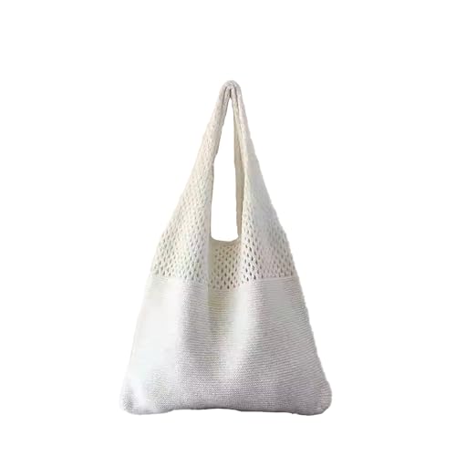 Image of Knit beach bag, Crochet Beach bag，Beach bags for women Knitted beach bag for summer