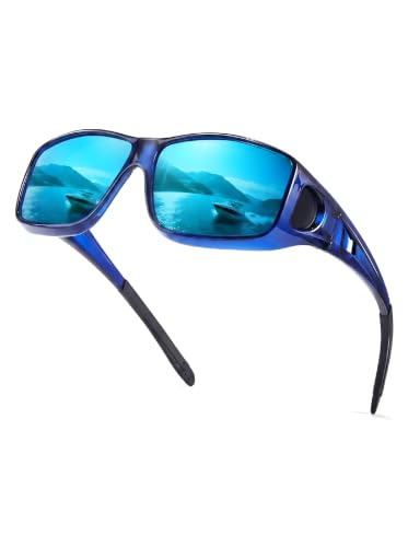 Image of IGnaef Fit Over Sunglasses for Men Polarized Wrap Around glasses with UV Protection IF0312