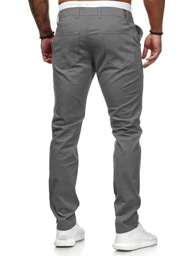 Image of HUNGSON Mens Chinos Dress Pants Slim Fit Stretch Business Casual Golf Work Slacks Trousers