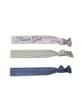 Handmade Flower Girl Hair Ties, Will You Help Me Tie The Knot, Flower Girl Gift, Bridesmaid Accessory-Makes the Personalized Gift For Flower Girls (Blue)