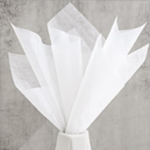 Fournitures magasin de fleurs : lot de 50 papiers cadeaux en coton coréen plissé couleur lait