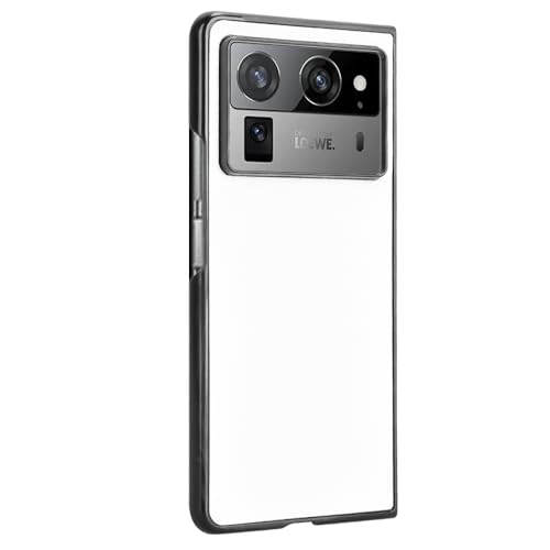 Image of for Tecno Phantom V Fold2 Case Carbon Fiber Texture Shockproof PU+PC Phone Cover - White