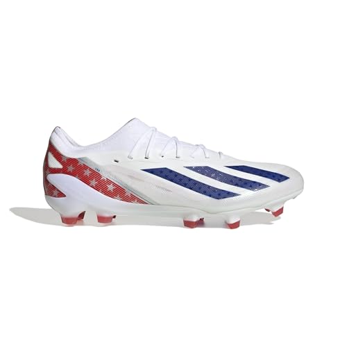 adidas X Crazyfast USA.1 FG Unisex Shoes Size 9.5, Color: Cloud White/Power Blue/Red