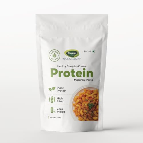 Image of Thanjai Natural Protein Pasta | 20g Plant Protein | 4.5g Dietary Fiber | Zero Maida | Healthy Alternative to Regular Pasta 200g