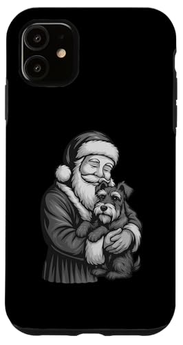 シュナウザー サンタクロース クリスマス 犬好き スマホケース iPhone 11 用