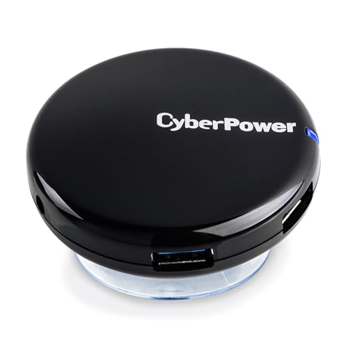 CyberPower CPH430PB Blanc : Hub compact SuperSpeed avec secteur 3,6A