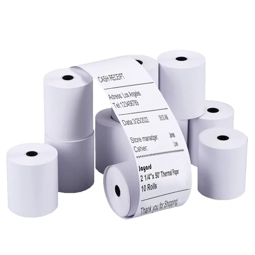 Papel térmico de alta calidad Jayard Jayard-TP de 58 mm para recibos duraderos, 10 rollos