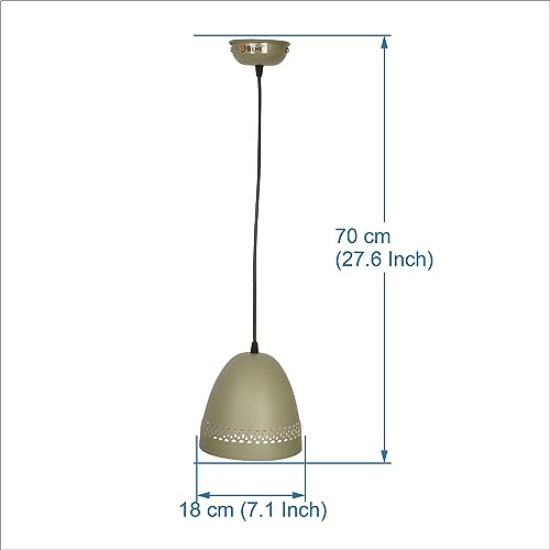 Image of Lancy Hanging Light MS 18 cm, (Grey Green, Pack of 2 Pc)