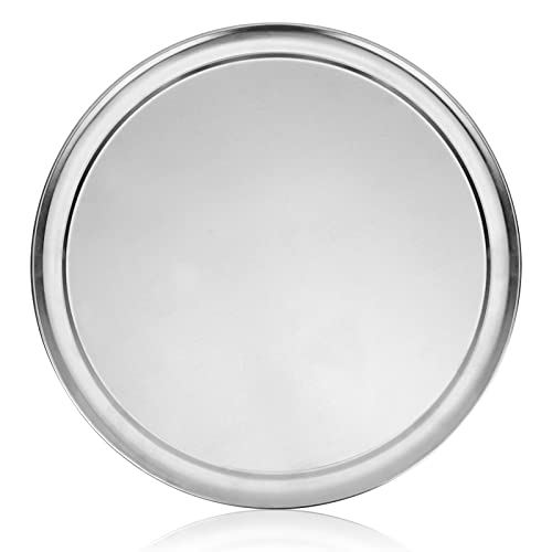 Beasea Pizza-Pfanne aus Aluminium, 35,6 cm, für Ofen, Pizza-Pfanne, Crisper, rundes Pizzablech, Pizza-Pfanne, Backblech mit breitem Rand, Backgeschirr für Zuhause, Restaurant, Küche, Grill Cover