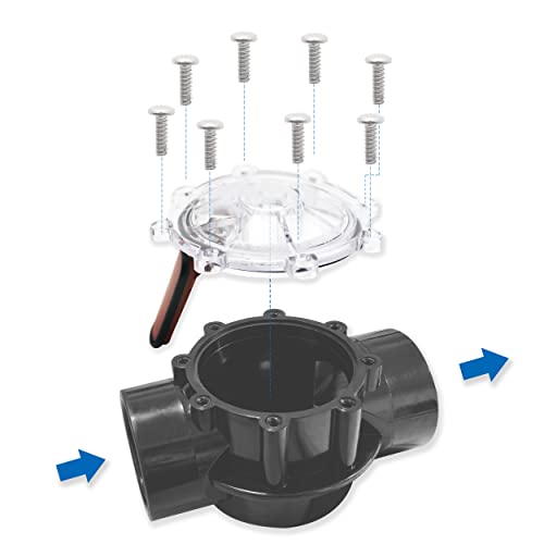 7056 Check Valve Cover with Flapper Assembly Replacement for Zodiac Jandy Spring Check Valve Models 7235, 7305, 7511, 7512, Good Quality Rubber Flange Seal, Rust Resistant Stainless Steel Hinges