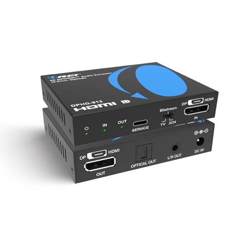 Extractor de audio DP HDMI 4K SPDIF convertidor Dolby Digital OREI DPHD-912