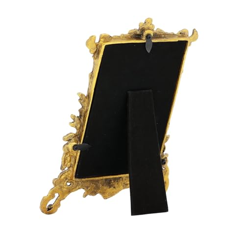 Image of LABHCART Vintage Baroque Style Tabletop Rectangular Photo Frame, Gold Decorative Table Frame, 21 x 16 cm