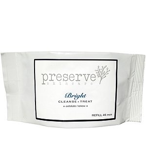 Bright Face Cleansing Pad Refills 45 pads by Preserve Skincare