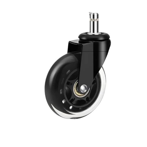 ユニバーサルミュートキャスター 50kg ホイール 10mm 11mm 交換用オフィスチェア回転ローラー 360度ホイール 家具ハードウェア (11mm) 5個