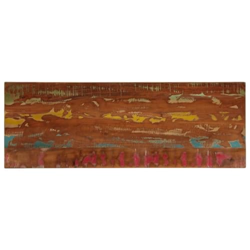 vidaXL Tischplatte, Holzplatte Rechteckig, Massivholzplatte für Tisch Esstisch Couchtisch, Ersatztischplatte, 140x60x1,5cm Altholz Massiv