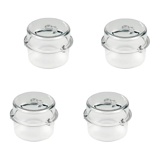 FLAVOR PLUS 4 Unidades de cubilete Transparente, vasito medidor, Vaso Transparente Compatible con Thermomix TM31, TM21, 3300.