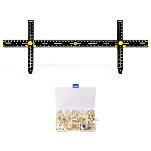 Image of Hang It Perfect Picture Hanging Tool with Level, Picture Hanger Tool and Wall Hangers for Pictures, Frame Hanging Kit with 220-Piece Picture Hanging Kits, 36 inch- Black