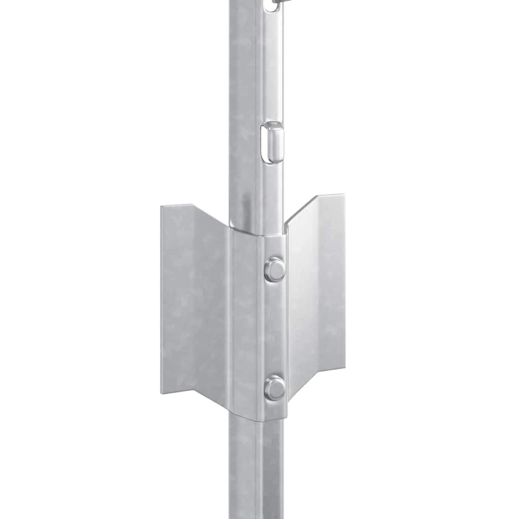Postes de valla de hormigón, 5 unidades, color plata, 120 cm