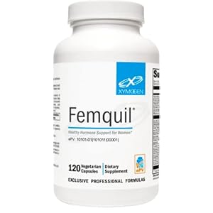 XYMOGEN Femquil – DIM Supplement with Folate, Calcium D-glucarate, Black Cohosh, Vitex – Supports Healthy Hormone Balance for Women (120 Capsules)