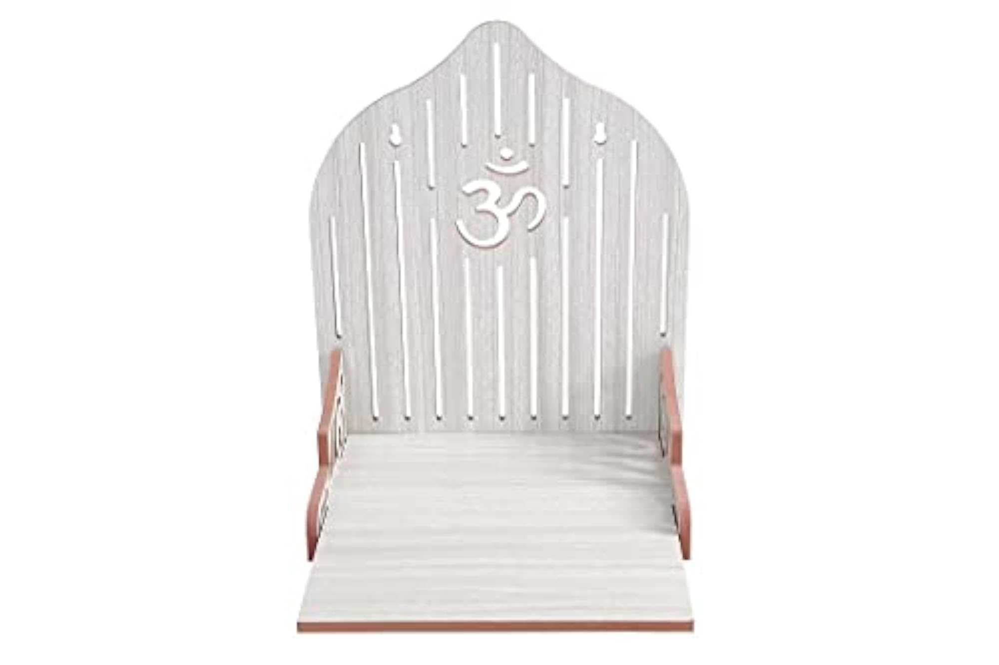 Small Wooden Pooja Mandir with Om Cutwork Design