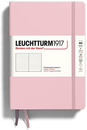 LEUCHTTURM1917 Notebook Medium A5, Hardcover, 251 numbered pages (Black, dotted)