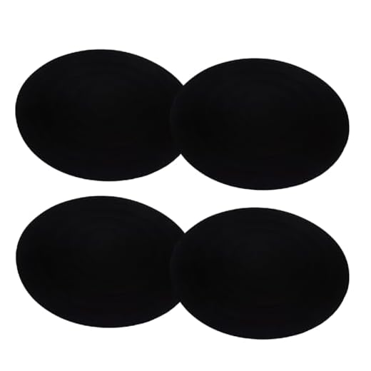 Kit 4 Almofadas Silicone Para Fogão de indução (Preto)