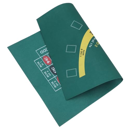 OKUMEYR Foldable Poker Game Tablecloth Waterproof Mat with Felt Surface Perfect for Poker Night Family Gatherings Theme Parties