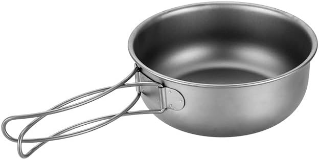 kkekos Titanium Frying Pan Outdoor Camping Titanium Skillet Lightweight Ti Pot