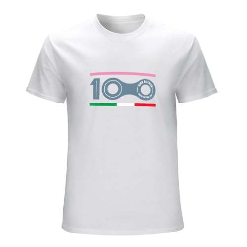 Keyru Giro D'Italia 100Th Edition - T-shirt de algodão com estampado de bicicleta, cor branca, Branco, L