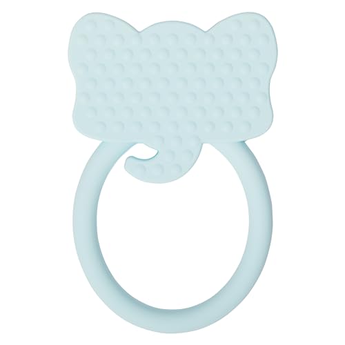 Image of C.R. Gibson 100% Food Grade Silicone Elephant Baby Teether for Infants, 2.75 inch x 4.25 inch, Multicolor | 100% food-grade, Easy-grip ring, Raised texture, Lightweight, Supports sensory exploration