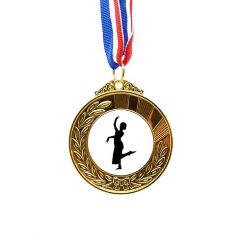 Medalla de oro de danza de pavo real con cinta primer puesto