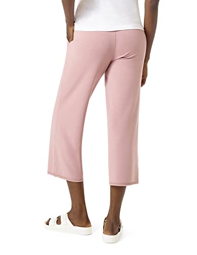 HUE Women's Cropped Wide Leg Comfy Pant with Pockets2