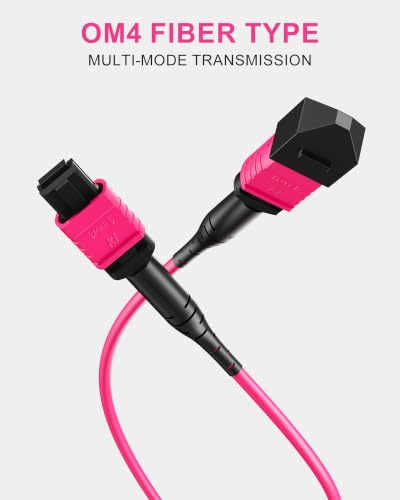 Image of OM4 MPO to MPO Cable, 5M /16.4FT 8 Fiber Female UPC Type B