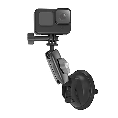 TELESIN Action Camera Universal Suction Cup Mount 360 Degree Rotatable for GoPro, Insta360, DJI Osmo Action, Osmo Pocket and Mobile Phone