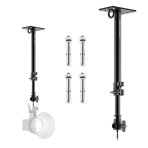 Selens Photography Studio Wall Mount, Camera Wall Ceiling Mount Boom Arm Up to 22" for Photo Video Monolights, Umbrellas, Reflectors, Overhead with 3/8" 1/4" Thread