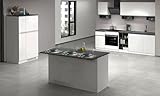 Photo Gallery dmora completa bastien, set modulabile, cucina componibile con più elementi, 100% made in italy, bianco lucido e ardesia, lunghezza isola: 155 m Photo Gallery dmora completa bastien, set modulabile, cucina componibile con più elementi, 100% made in italy, bianco lucido e ardesia, lunghezza isola: 155 m