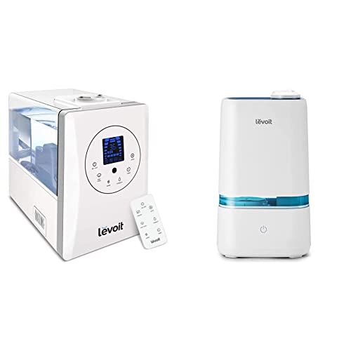 LEVOIT Humidifiers for Large Room Bedroom (6L), Warm and Cool Mist Ultrasonic Air Humidifier for Home & Humidifiers for Bedroom, 4L Ultrasonic Cool Mist Humidifier for Large Room
