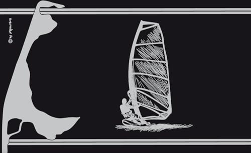 Drapeau Sylt Windsurfer noir 150x90cm pour pavoiser votre bateau