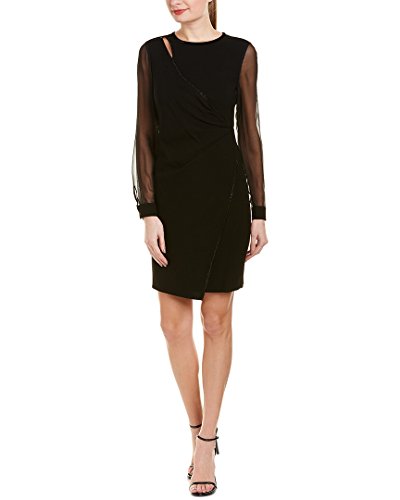 elie tahari black dress Tulip Ring Shift Dress