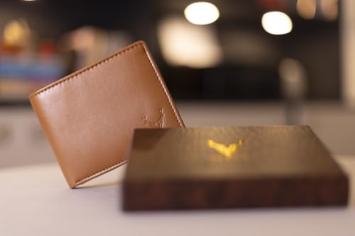 Image of Men's Vegan Leather Wallet | Slim Design | RFID Protected | Lightweight | Durable Bifold | Brown