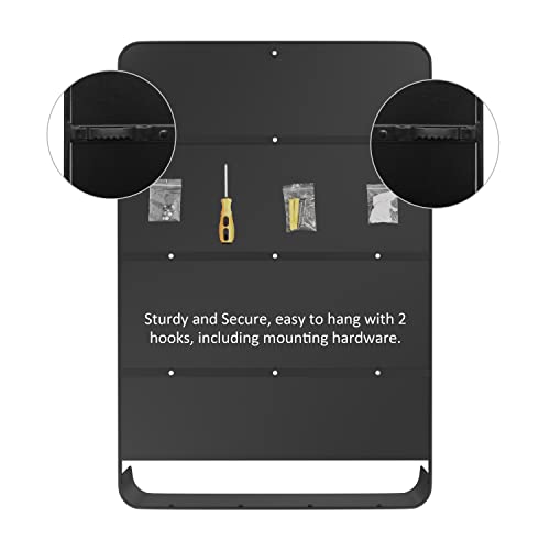 Black Farmhouse Bathroom Mirror With Shelf Vanity Mirror, 24" X 36" Rectangle Metal Rounded Wall Mirror For Bathroom Living Room,Entryway #TOP5