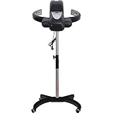ZOYOL 1300W Salón Secador de Casco de Pelo Calentador Peluqueria En Pie Profesional Cabello Capó Capucha Color Procesador Acelerador con Rodante Base Peluquería Cabello Estilismo Herramienta,Negro