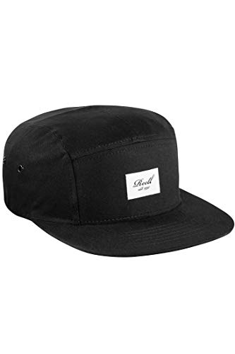 Casquette 5-panel Reell black en toile respirante à sangle clip