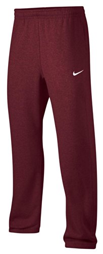 Nike Club Swoosh Men's Fleece Sweatpants Pants Classic Fit, Small - cardinal/white