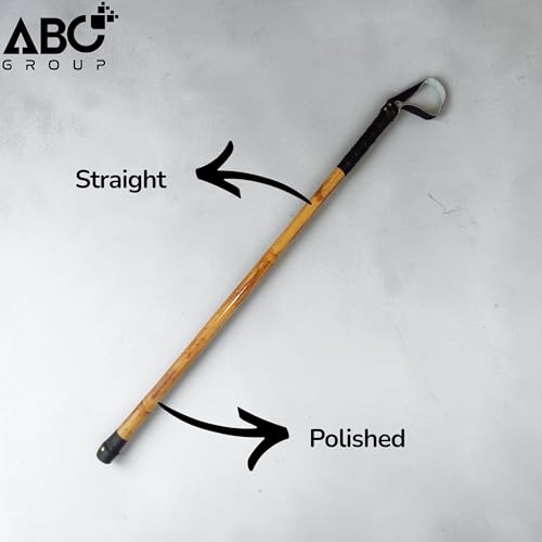 Image of ABC GROUP Black & Brown Not Foldable Hard Cane Stick for Dog Traning &Support & Security Stick 36 Inches 3ft(Pack of 1)