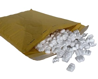 Bolsa acolchada con chips de poliestireno para embalaje, 50 x 35 cm, kit de protección para envío